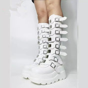 Freya Cooper | Bottes à plateforme et boucle métallique montant jusqu’au genou