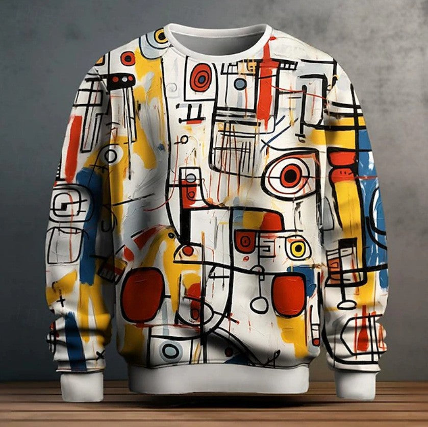 Michael Ellsworth | Abstract Graffiti Print Sweatshirt