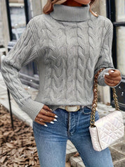 Fenella Sutherland | Cozy Cable-Knit Turtleneck Sweater