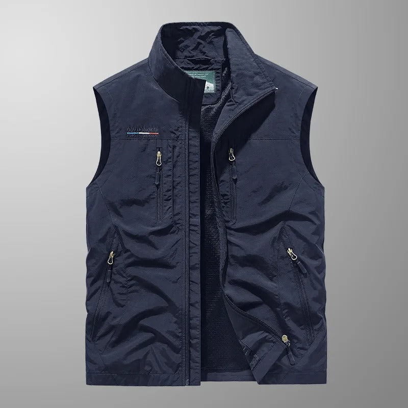 William Scott | Men's Multi-Pocket Outdoor Vest with Stand Collar