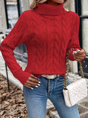 Fenella Sutherland | Cozy Cable-Knit Turtleneck Sweater