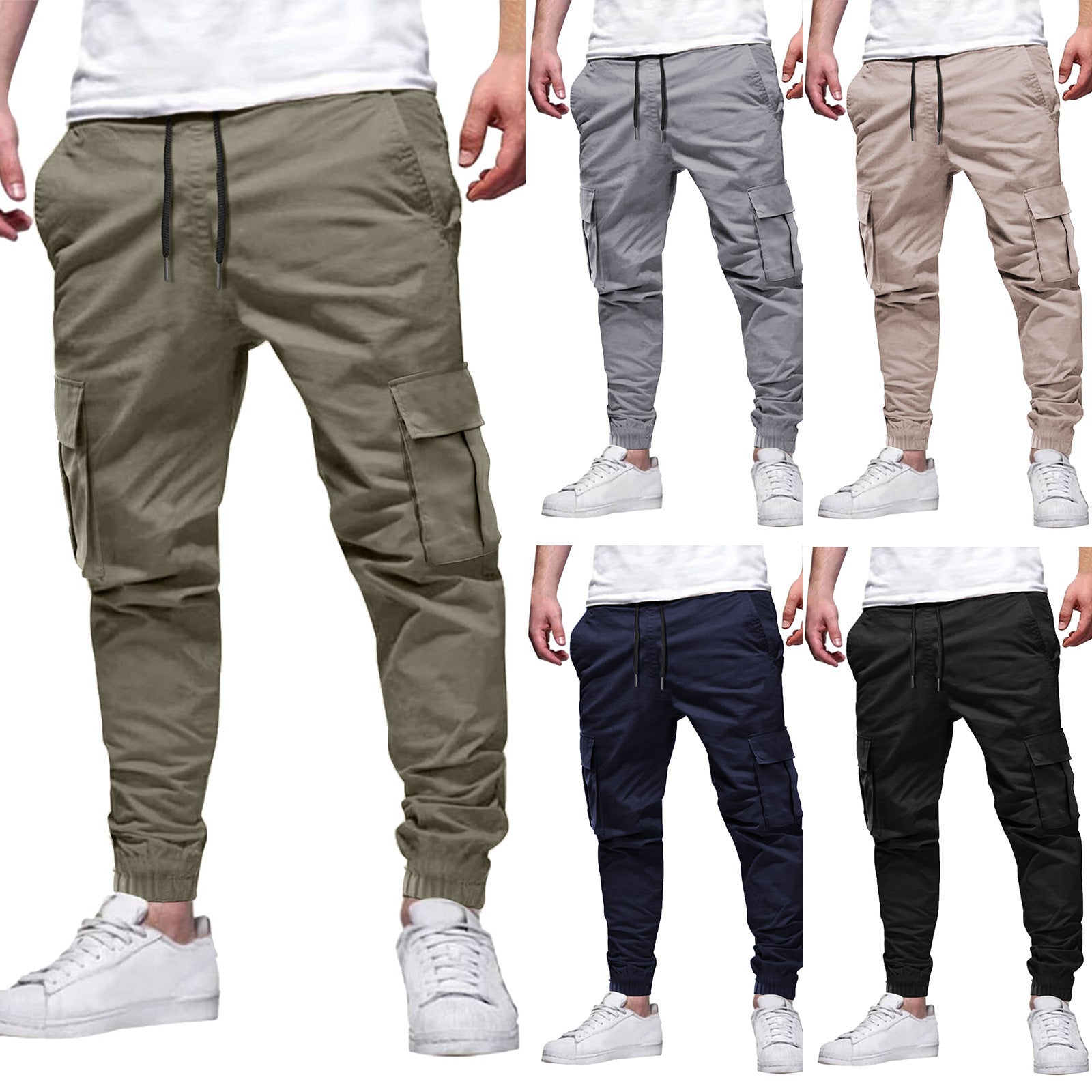 Edward Whitby | Bawełniane spodnie cargo typu jogger