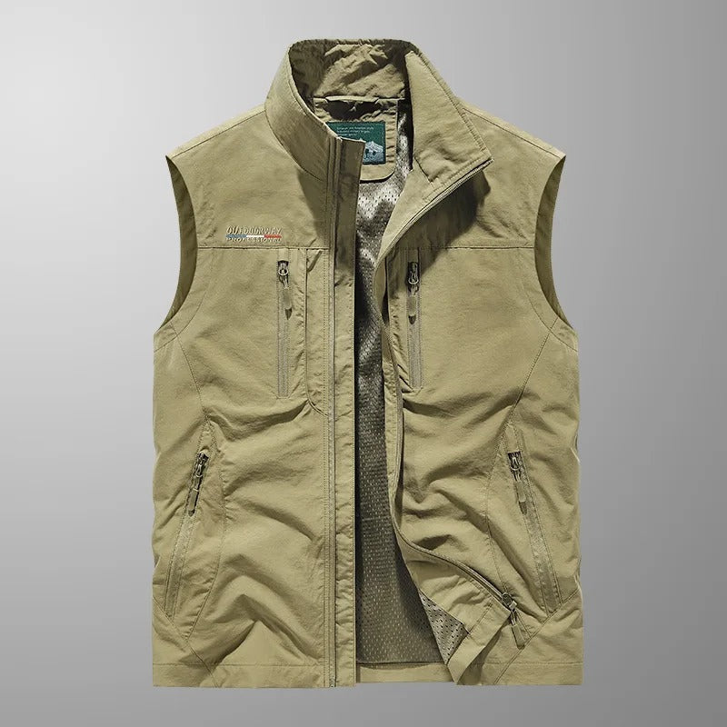 William Scott | Men's Multi-Pocket Outdoor Vest with Stand Collar