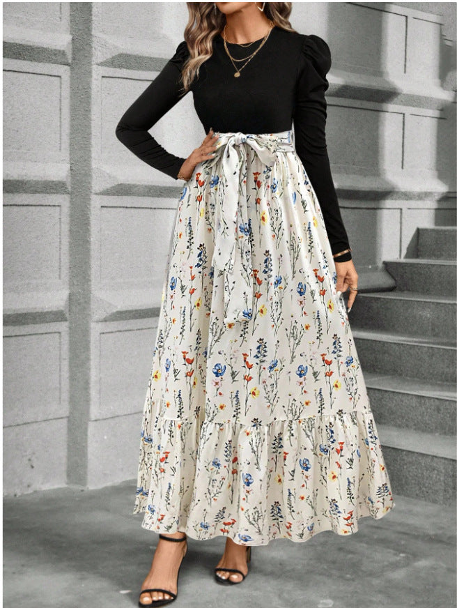 Araminta Brown | Robe longue trapèze à imprimé floral