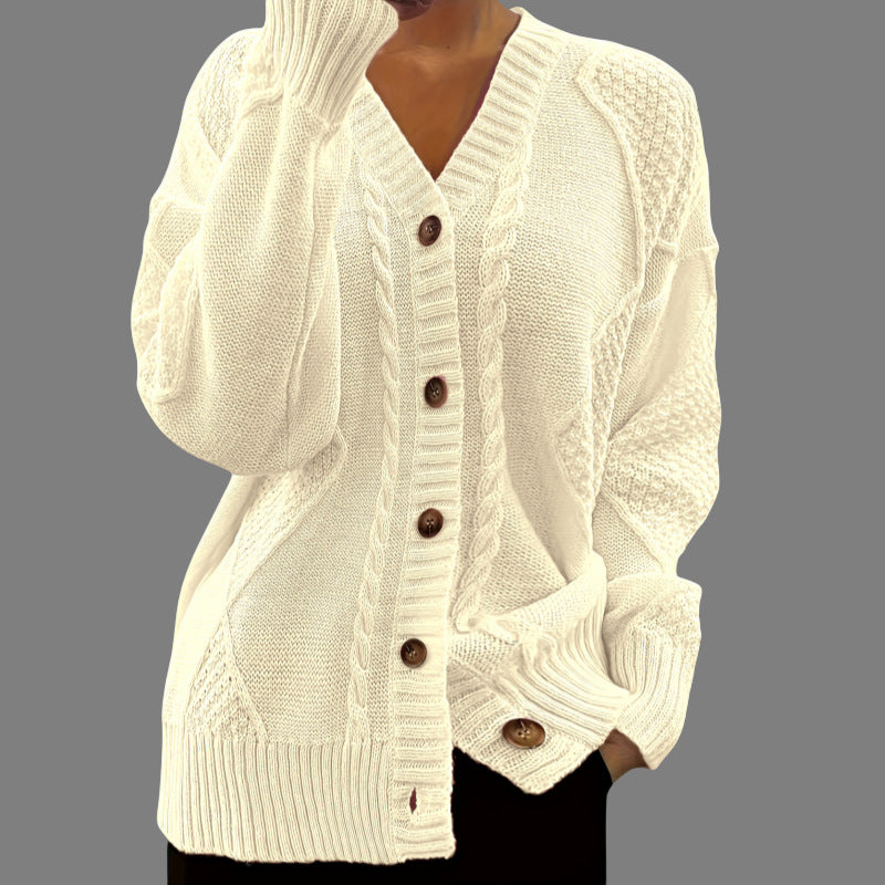 Imogen Wright | Cable-Knit Button Cardigan