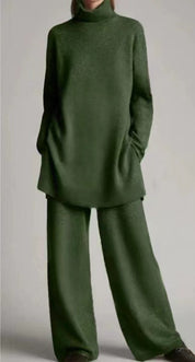 Matilda Sinclair | Ribbed Turtleneck Knit Co-Ord Set