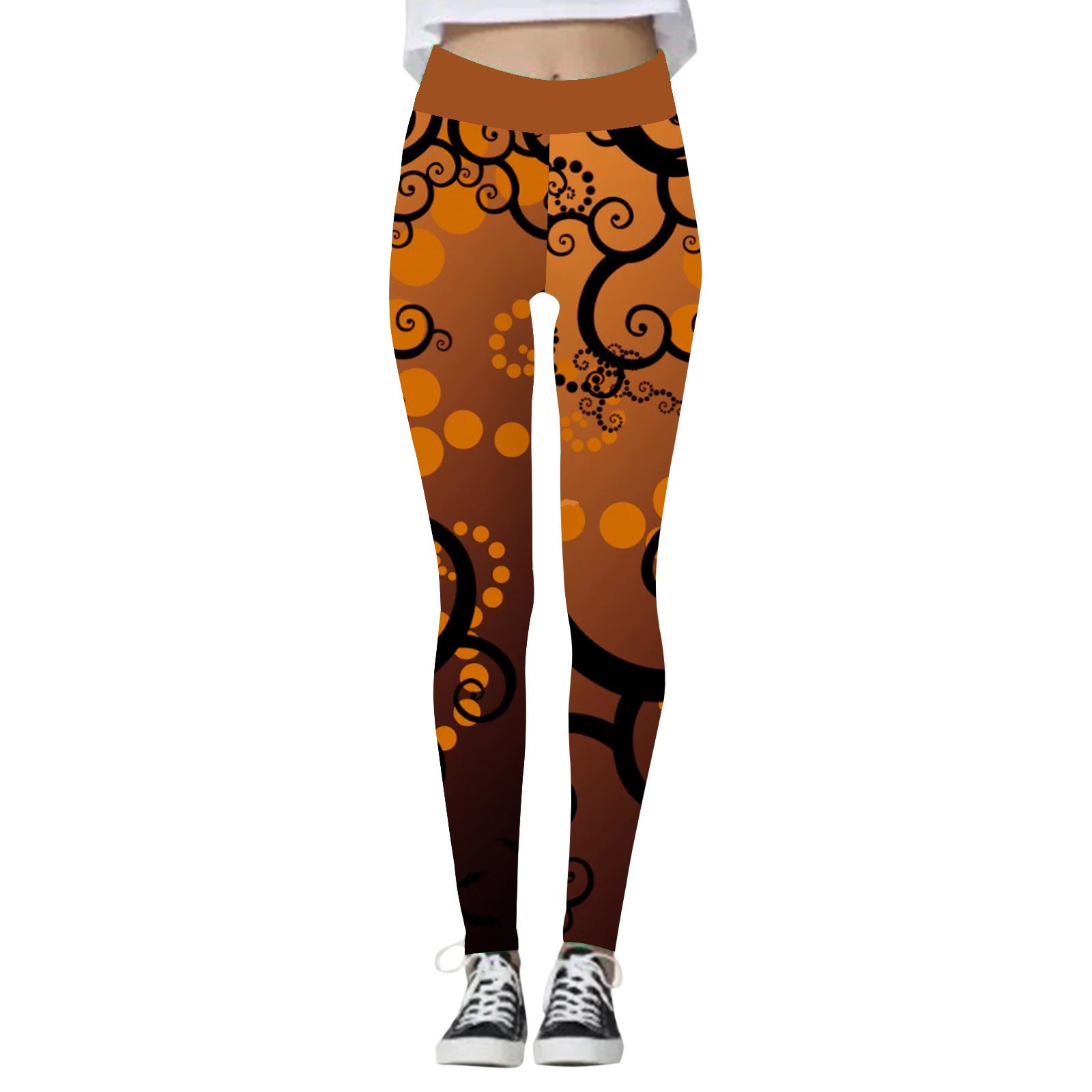 Skeleton Soiree | Leggings de Halloween tête de mort et citrouille pour femme