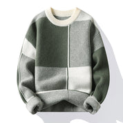 Frederick Ainsley | Ribbed Colourblock Crew Neck Sweater For Men