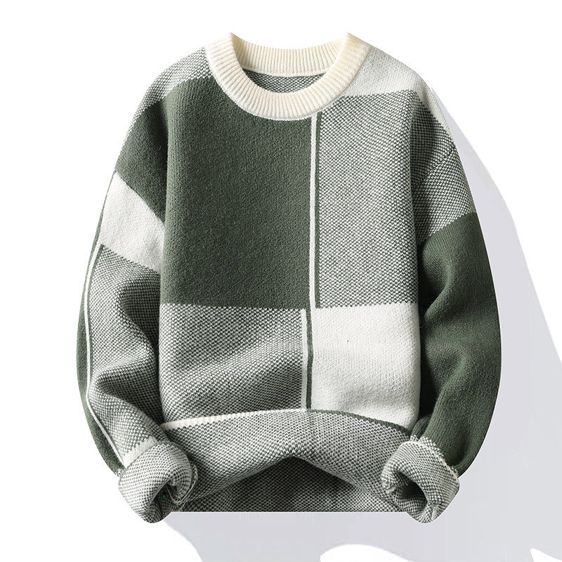 Frederick Ainsley | Ribbed Colourblock Crew Neck Sweater For Men