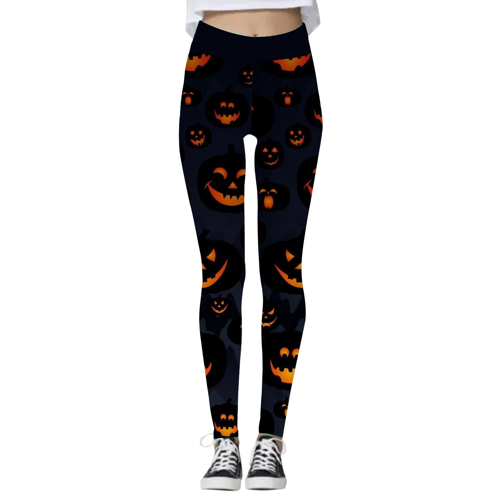 Skeleton Soiree | Leggings de Halloween tête de mort et citrouille pour femme