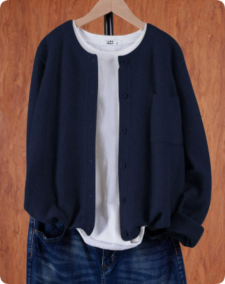 Freya Turner | Round Neck Knitted Cardigan