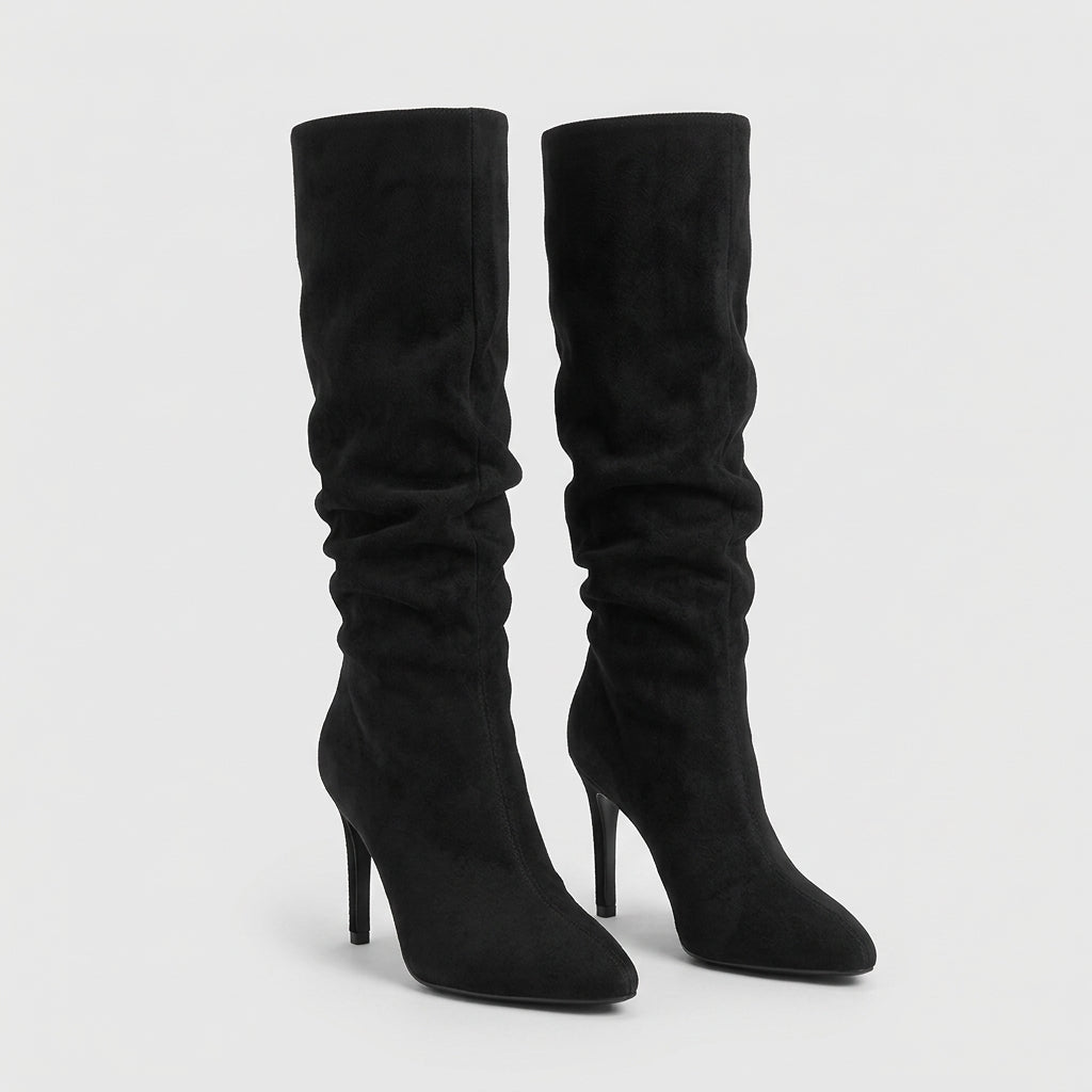 Eleanor Davies | Bottes montantes à talon en daim