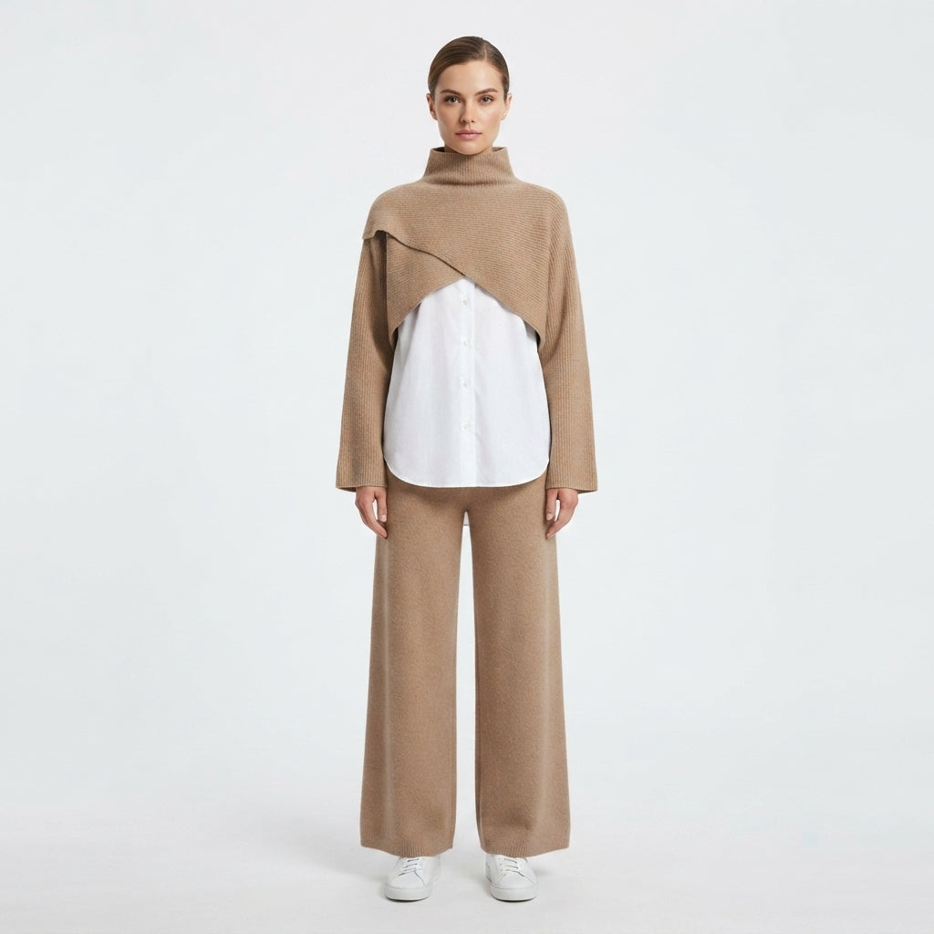 Élodie Perry | Ensemble en maille 3 pièces facile à porter pour femme