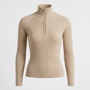 Eloise Fenwick | Slim-Fit Zip Turtleneck Ribbed Top