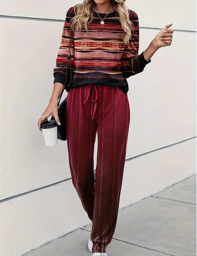 Imogen Walker | Ensemble sweat-shirt et pantalon de jogging à empiècements colorés