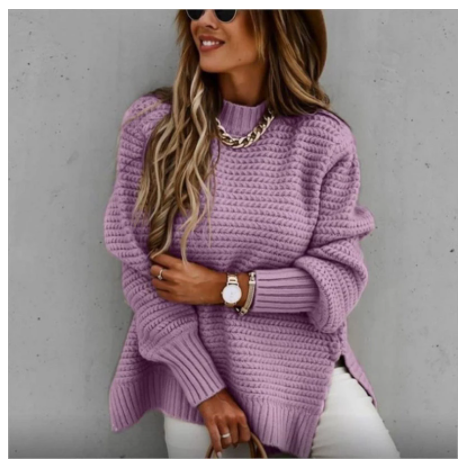 Matilda Stewart | Drawstring Side Slit Knit Sweater