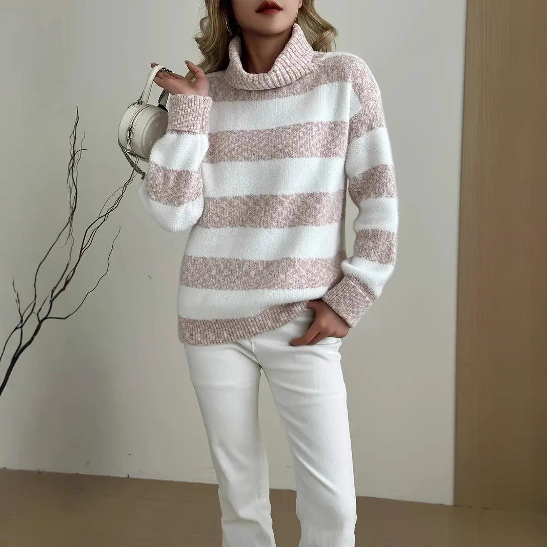 Charlotte Hughes | Chenille Turtleneck Knit Sweater