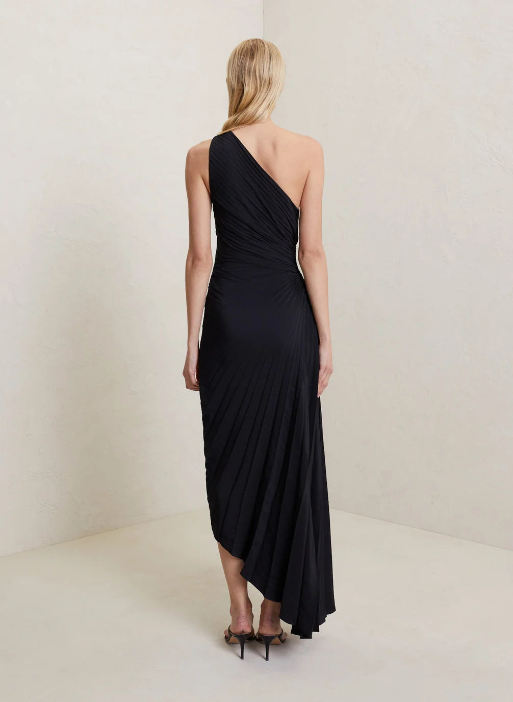 Seraphina Laurent | Pleated One-Shoulder Maxi Dress