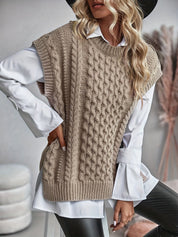 Tabitha Wood | Cozy Cable-Knit Sweater Vest