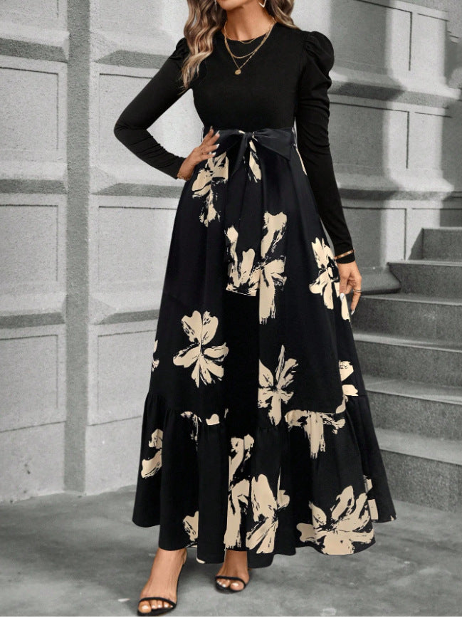 Araminta Brown | Robe longue trapèze à imprimé floral