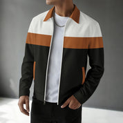 Adam Sherwin | Colorblock Zip Jacket With Notched Collar