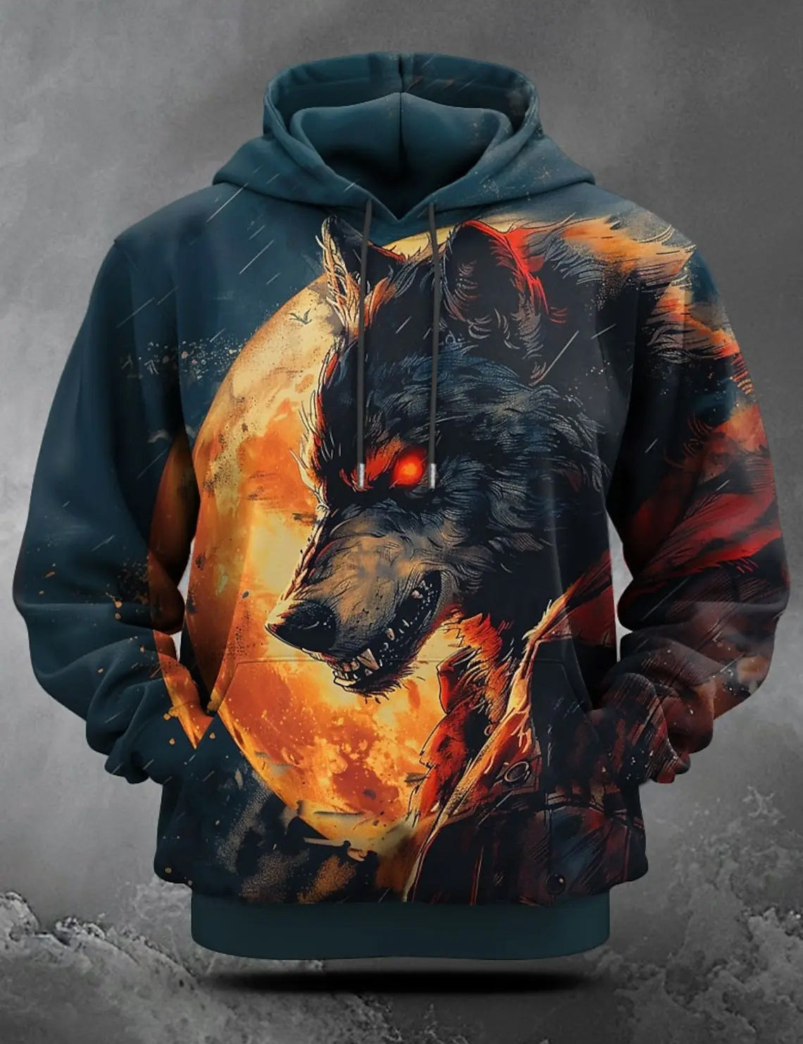 Midnight Ember | Pumpkin Halloween Hoodie For Men