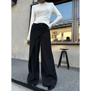 Lydia Roberts | Diagonal-Panel Wide-Leg Trousers
