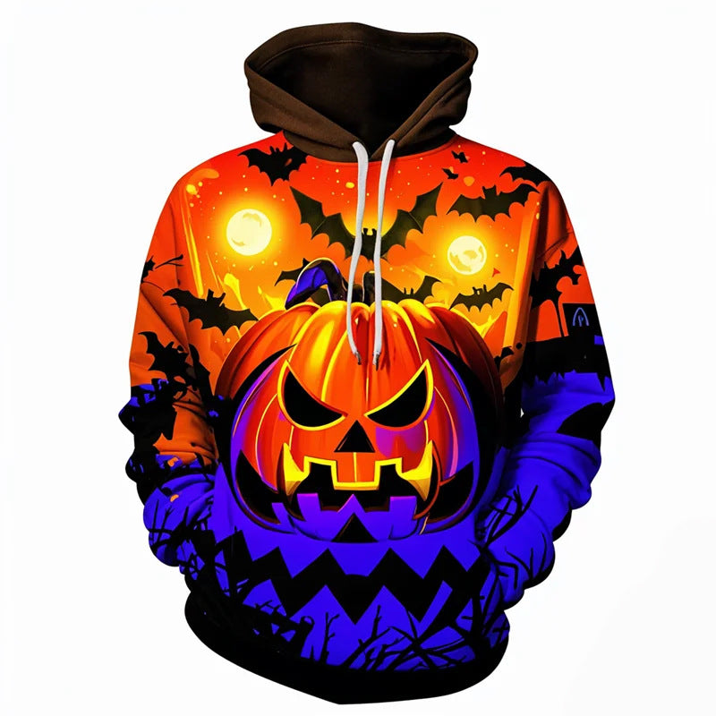 Midnight Ember | Pumpkin Halloween Hoodie For Men