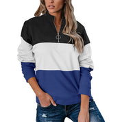 Florence Baker | Colour Block Quarter-Zip Sweatshirt