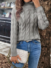 Fenella Sutherland | Cozy Cable-Knit Turtleneck Sweater
