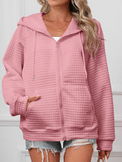 Florence Turner | Textured Zip-Up Hoodie Jacket