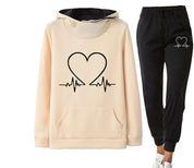 Grace Sullivan | Love Heart Print Tracksuit Set