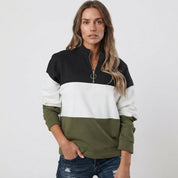 Florence Baker | Colour Block Quarter-Zip Sweatshirt