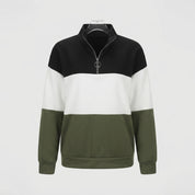 Florence Baker | Colour Block Quarter-Zip Sweatshirt