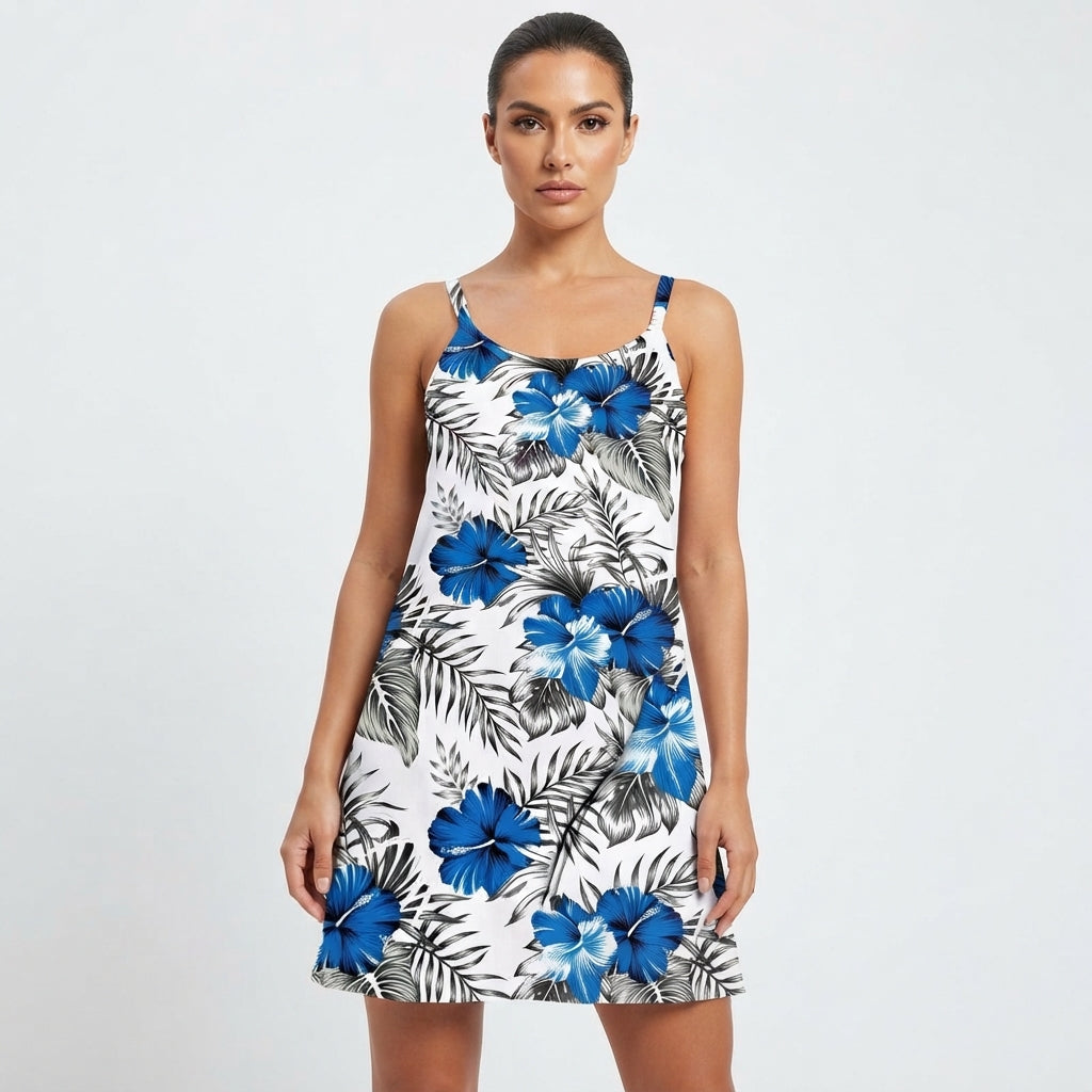 Freya Whitlock | Robe nuisette midi à imprimé de feuilles tropicales