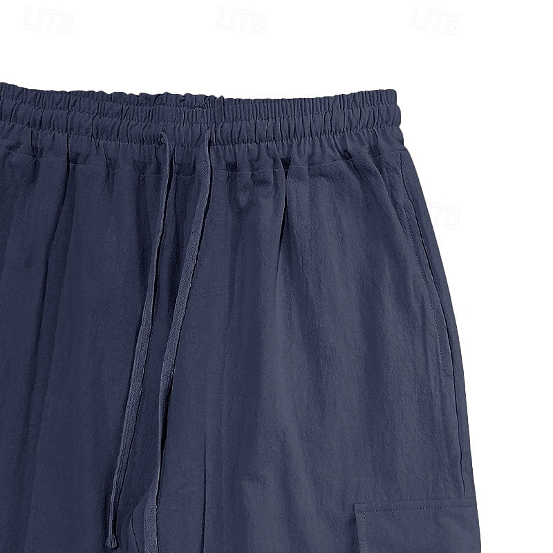 Curtis Hayward | Relaxed Cargo Trousers in Navy Blue
