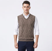 Gareth Osmond | Argyle Knit Wool Sweater Vest