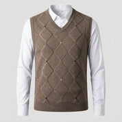 Gareth Osmond | Argyle Knit Wool Sweater Vest
