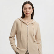 Georgina Wright | Zip-Up Knit Hoodie Cardigan