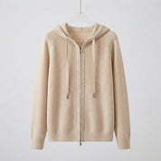 Georgina Wright | Zip-Up Knit Hoodie Cardigan