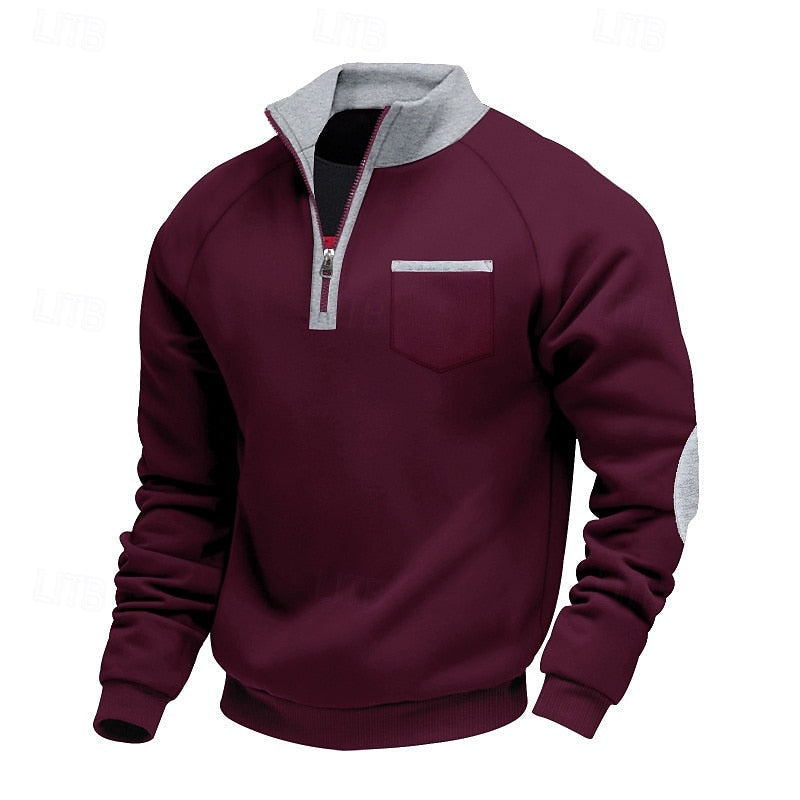 Callum Sandford | Quarter-Zip Colour Block Pullover