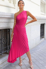 Seraphina Laurent | Pleated One-Shoulder Maxi Dress