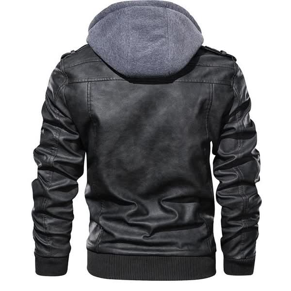 Tobias Grant | Veste en similicuir Anarchy à capuche amovible