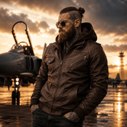 Tobias Grant | Veste en similicuir Anarchy à capuche amovible