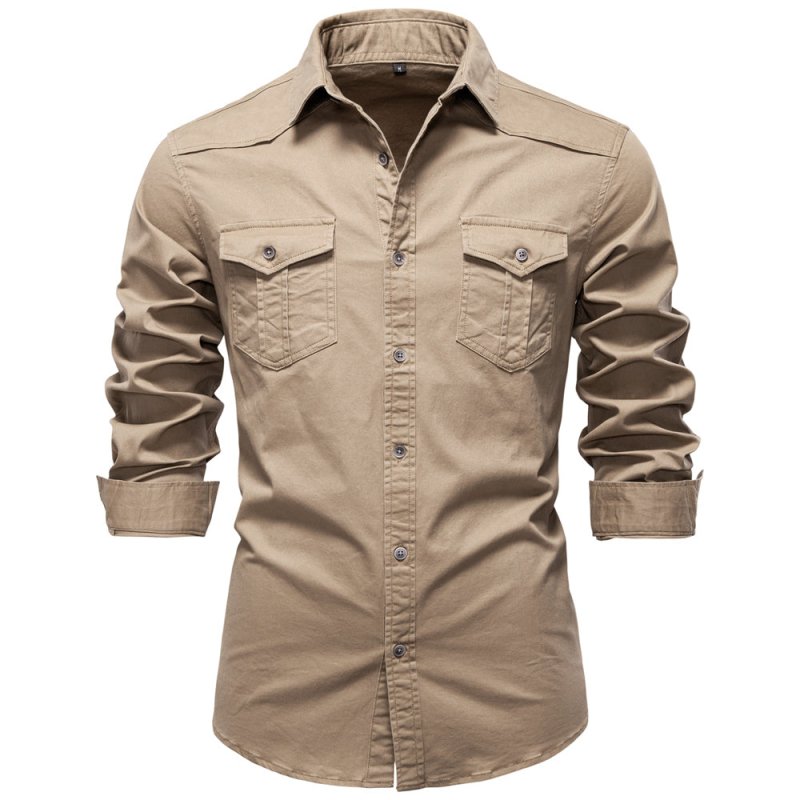 Graham Walker | Cotton Utility Shirt With Chest Pockets For Men