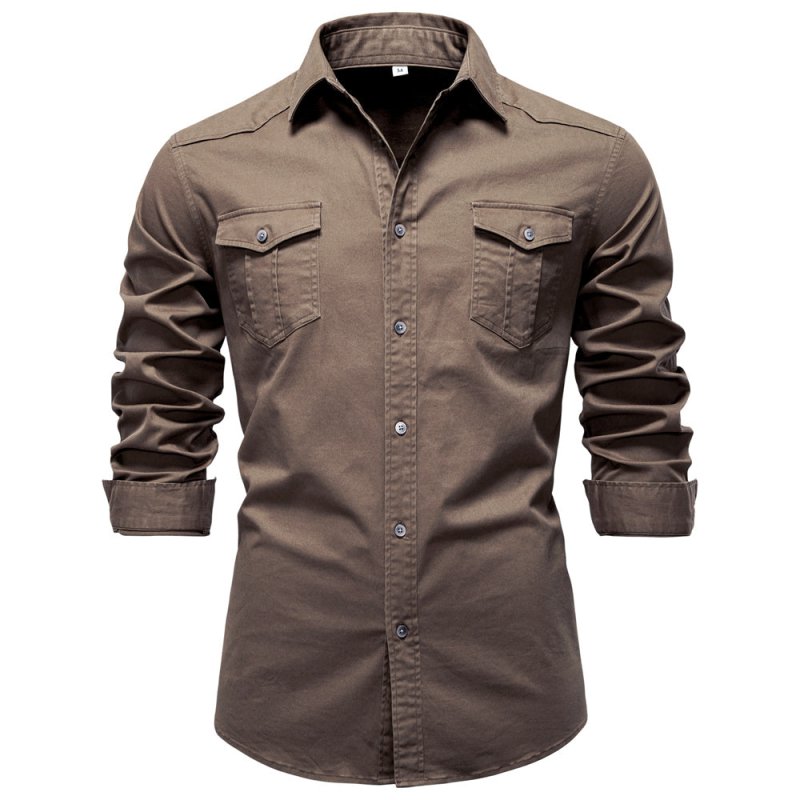 Graham Walker | Cotton Utility Shirt With Chest Pockets For Men