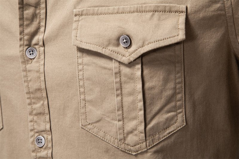 Graham Walker | Cotton Utility Shirt With Chest Pockets For Men