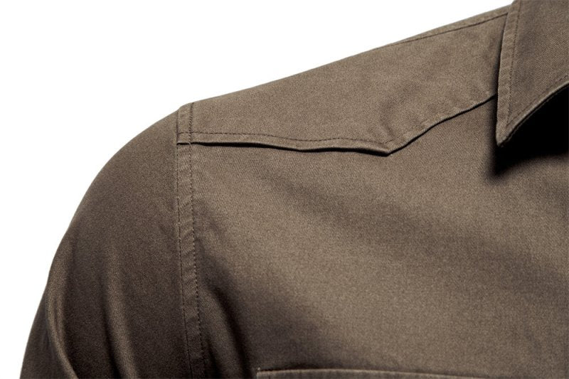 Graham Walker | Cotton Utility Shirt With Chest Pockets For Men