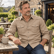 Graham Walker | Cotton Utility Shirt With Chest Pockets For Men