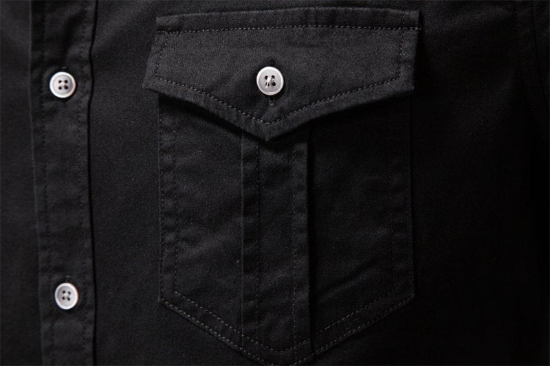 Graham Walker | Cotton Utility Shirt With Chest Pockets For Men